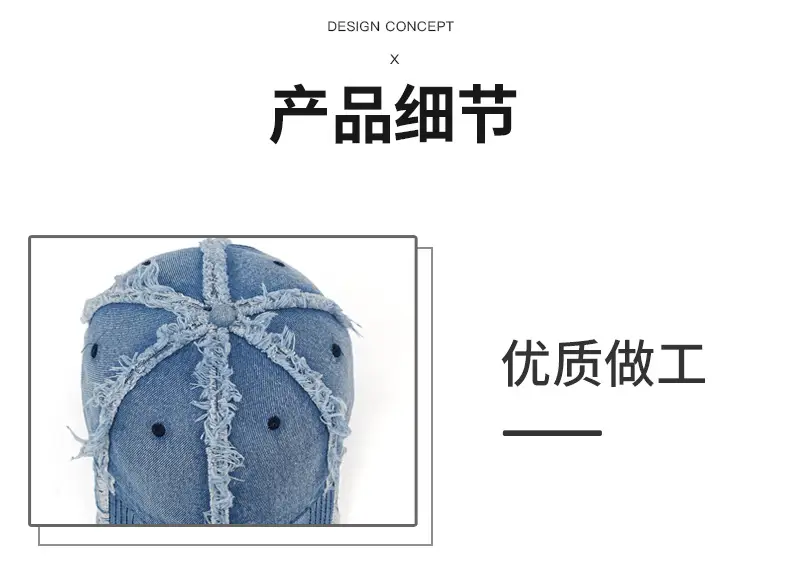 Los Angeles Vintage Washed Denim Cap for Men — feature 9