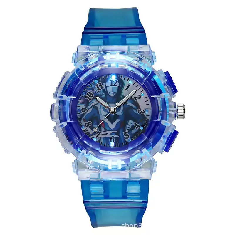Tiga Cartoon Watch Boys and Girls Flash Version Metroid Douyin Same Style Birthday Gift 2024 New Style