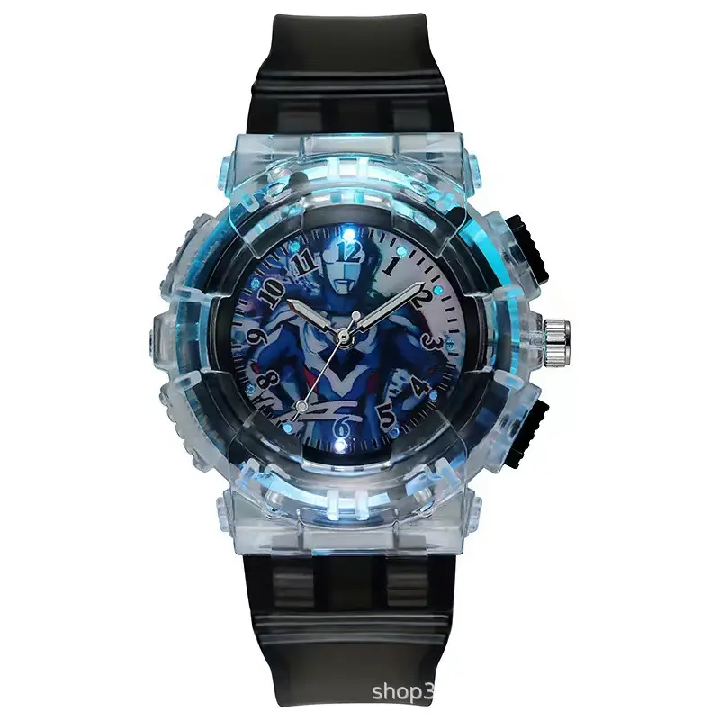 Tiga Cartoon Watch Boys and Girls Flash Version Metroid Douyin Same Style Birthday Gift 2024 New Style