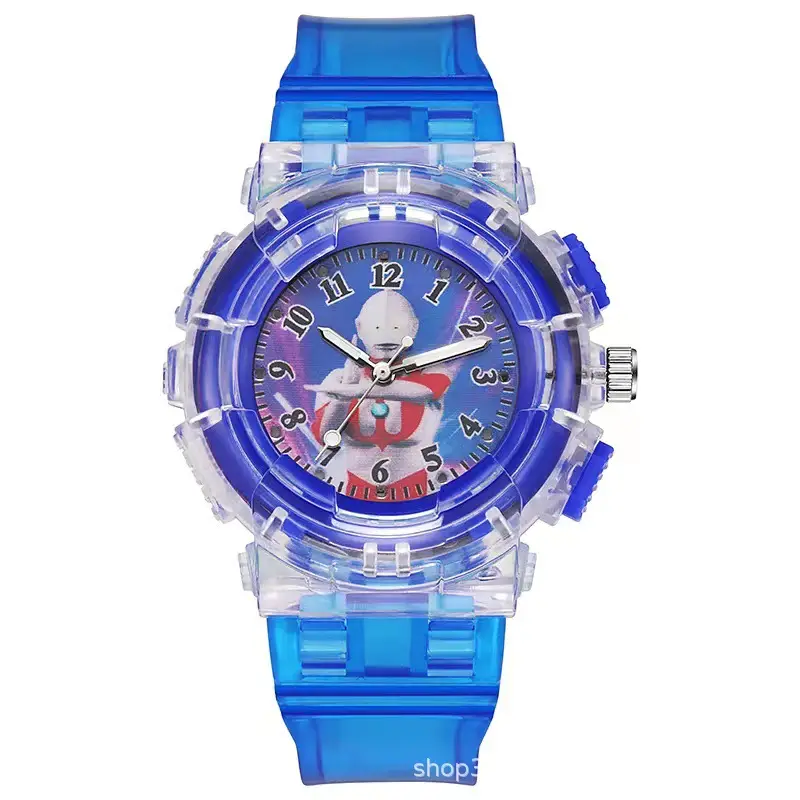 Tiga Cartoon Watch Boys and Girls Flash Version Metroid Douyin Same Style Birthday Gift 2024 New Style