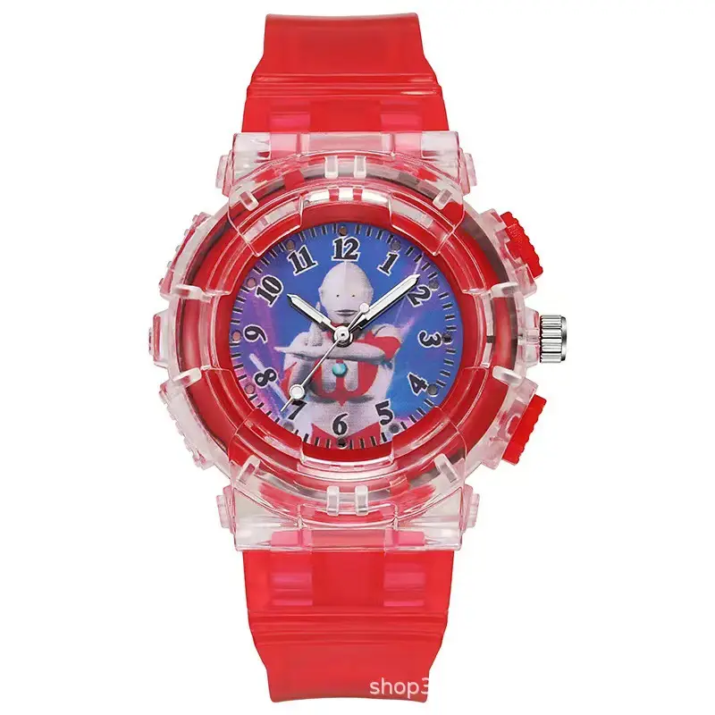 Tiga Cartoon Watch Boys and Girls Flash Version Metroid Douyin Same Style Birthday Gift 2024 New Style
