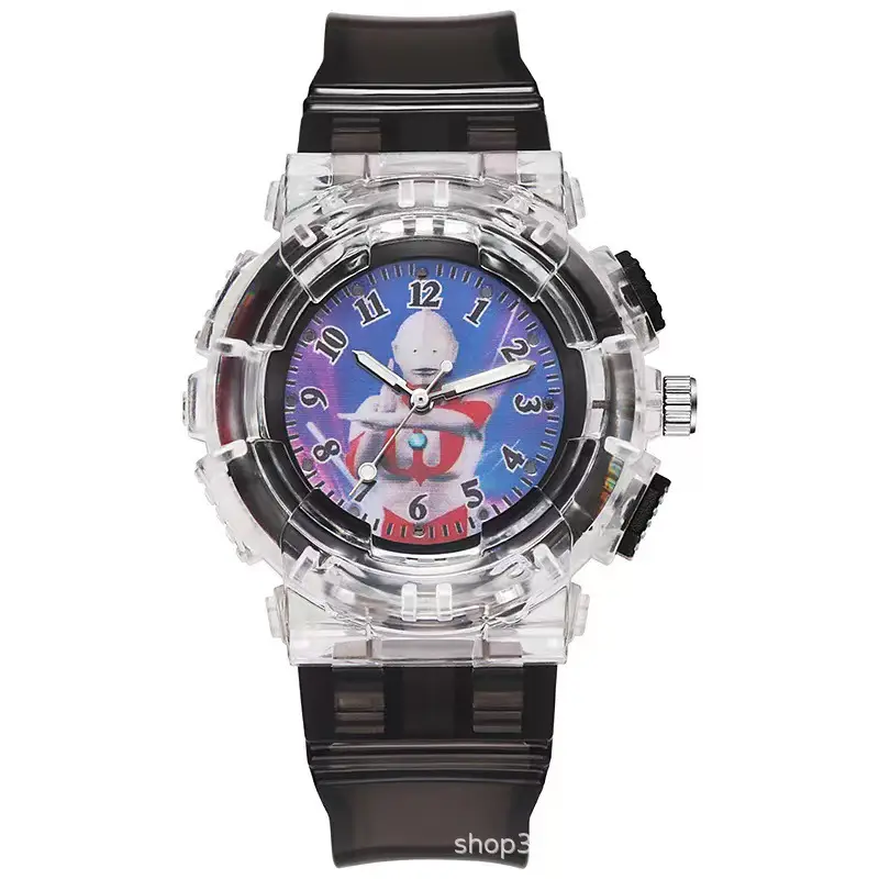 Tiga Cartoon Watch Boys and Girls Flash Version Metroid Douyin Same Style Birthday Gift 2024 New Style