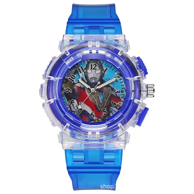 Tiga Cartoon Watch Boys and Girls Flash Version Metroid Douyin Same Style Birthday Gift 2024 New Style