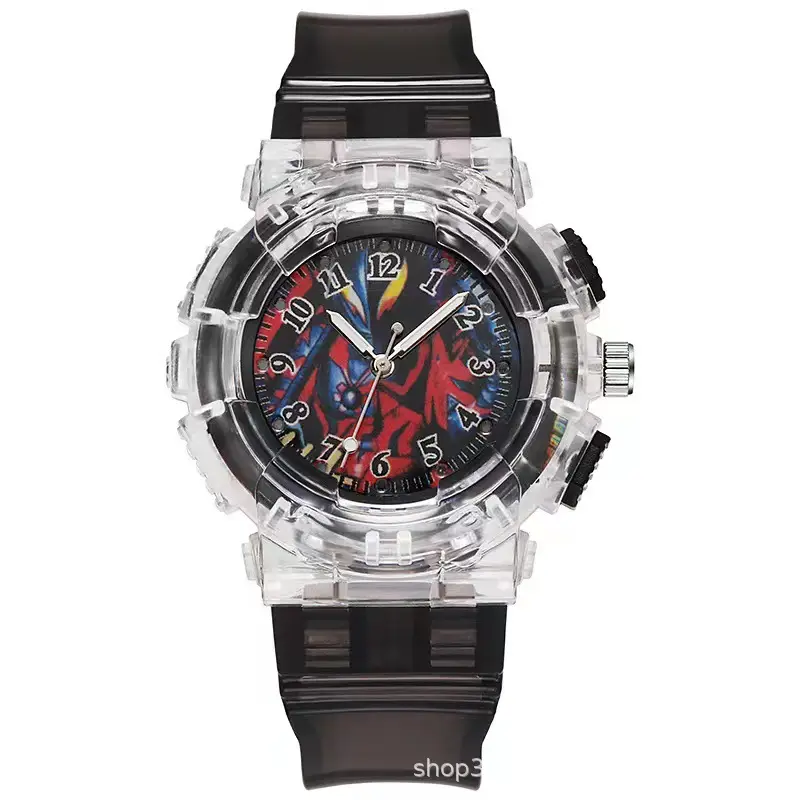 Tiga Cartoon Watch Boys and Girls Flash Version Metroid Douyin Same Style Birthday Gift 2024 New Style