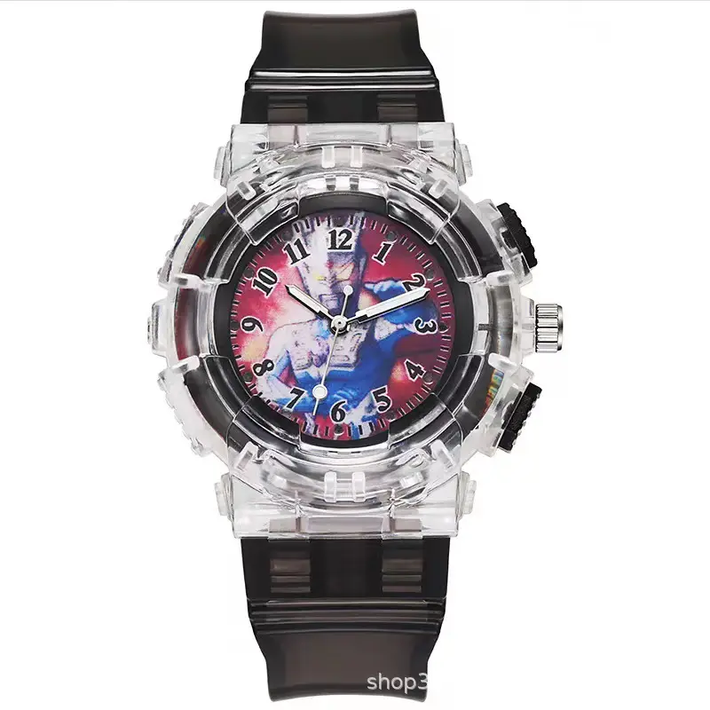 Tiga Cartoon Watch Boys and Girls Flash Version Metroid Douyin Same Style Birthday Gift 2024 New Style