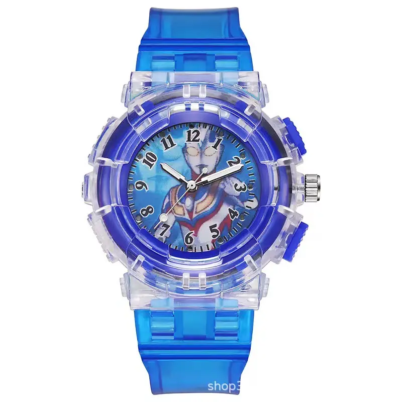 Tiga Cartoon Watch Boys and Girls Flash Version Metroid Douyin Same Style Birthday Gift 2024 New Style