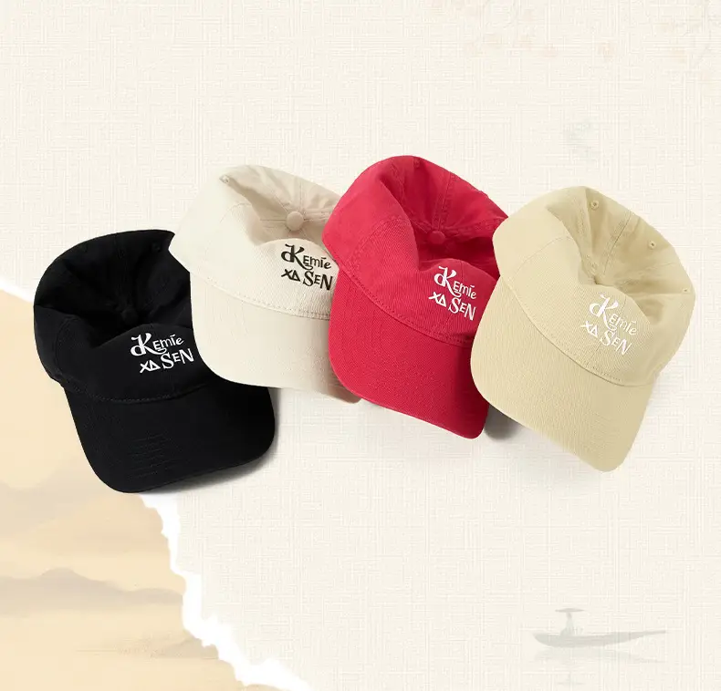 Men Vintage Washed Cotton Cap with Logo — feature 8