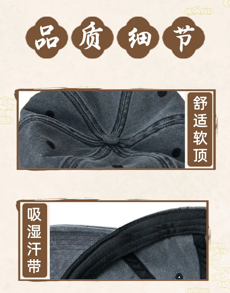 Men R-Label Vintage Washed Cap Grey Large — feature 12