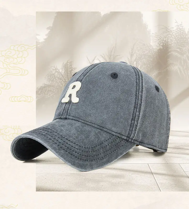 Men R-Label Vintage Washed Cap Grey Large — feature 4