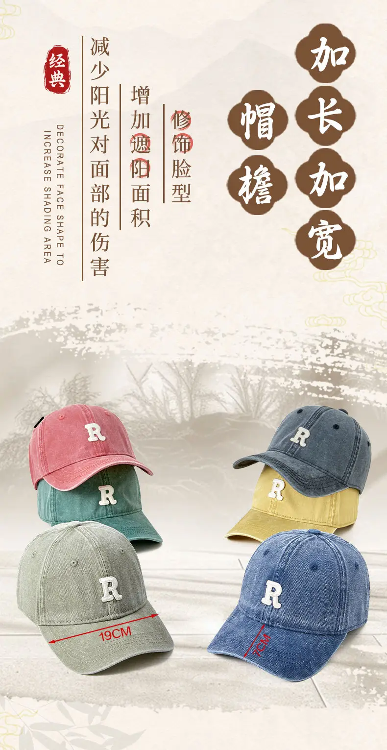 Men R-Label Vintage Washed Cap Grey Large — feature 5