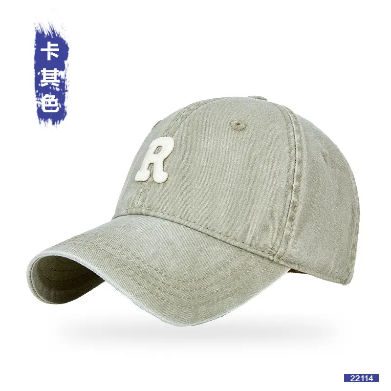 Men R-Label Vintage Washed Cap Grey Large - Image 8