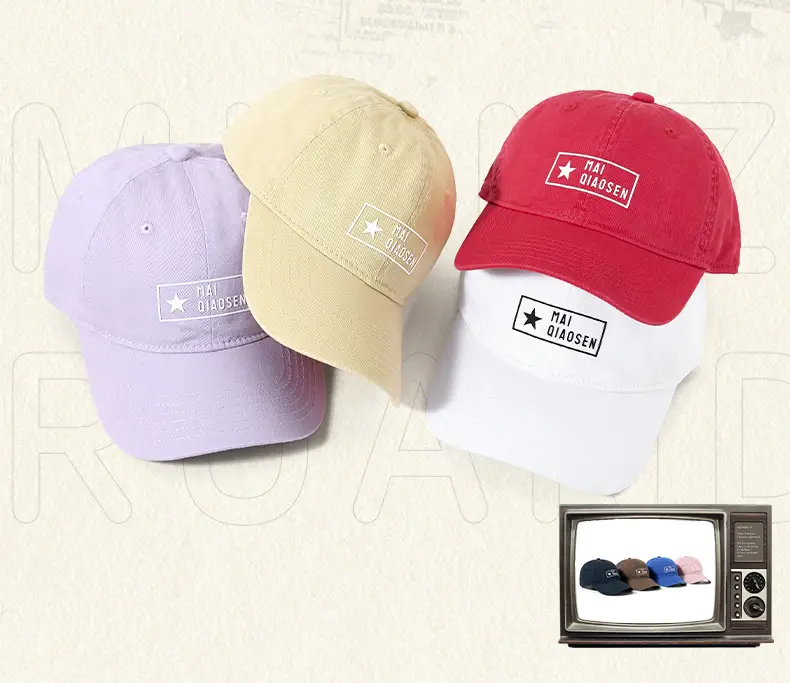 Men Pure Cotton Star Patch Cap Light Pink — feature 17