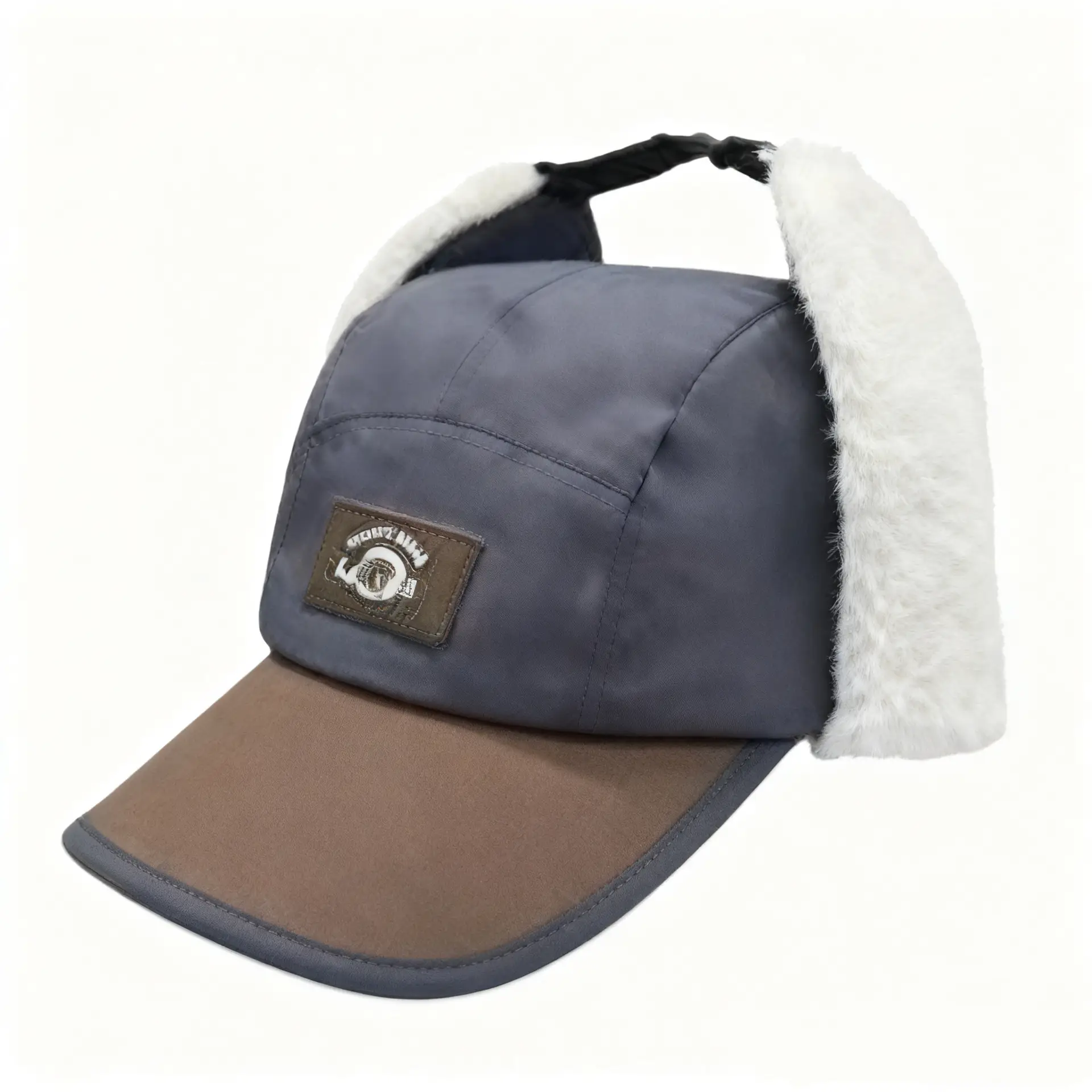 Autumn Winter Fleece Cap Pink White Unisex - Image 2