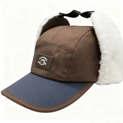 Autumn Winter Fleece Cap Pink White Unisex - Image 3