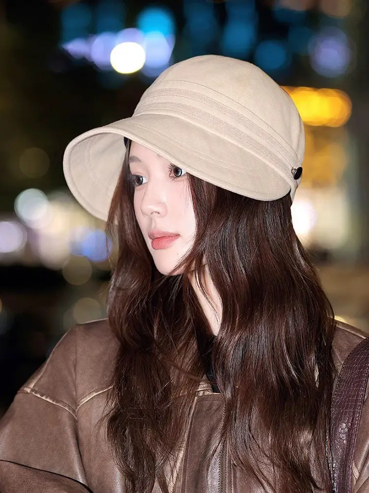 Women's Korean Bucket Hat Face Cover 2025 Spring Autumn — feature 9