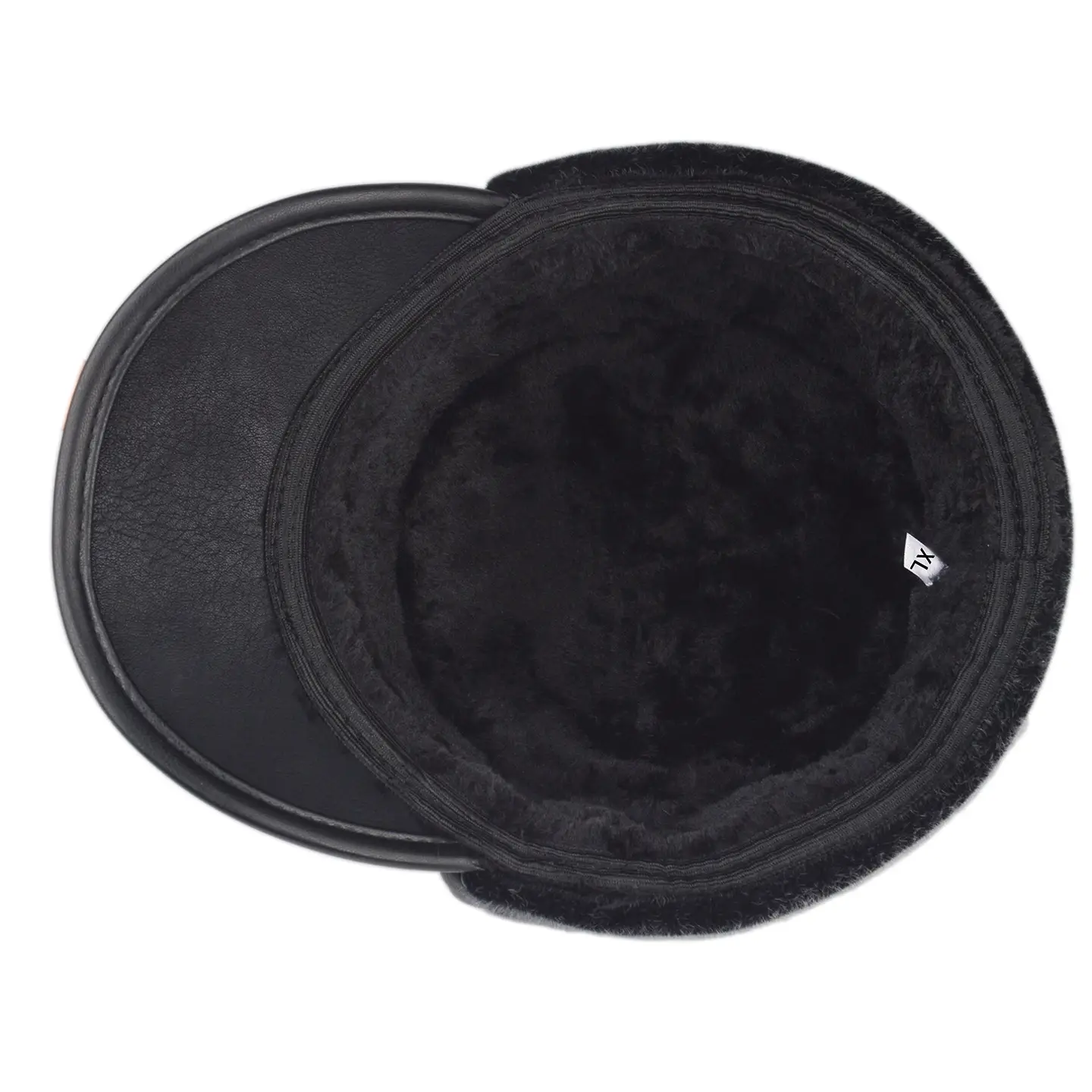 Black Cotton Winter Cap for Elderly Men