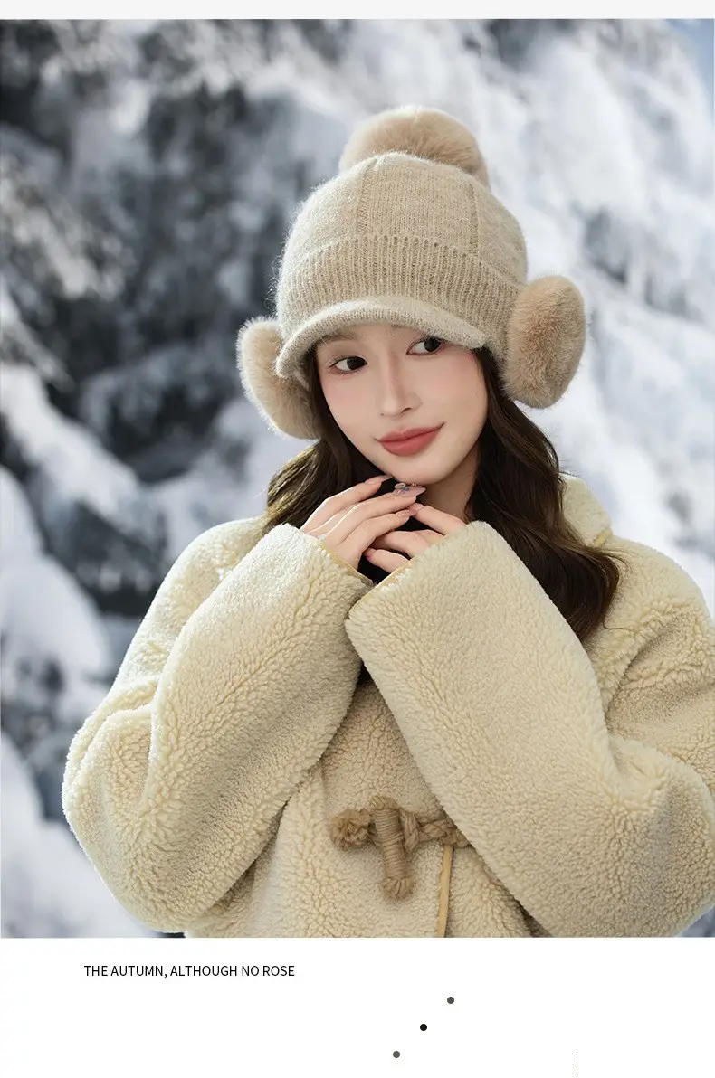 Korean Style Fleece Lined Winter Cap for Women — feature 10