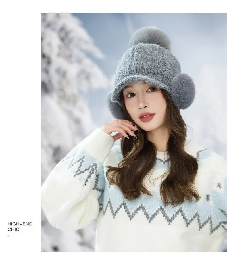 Korean Style Fleece Lined Winter Cap for Women — feature 18