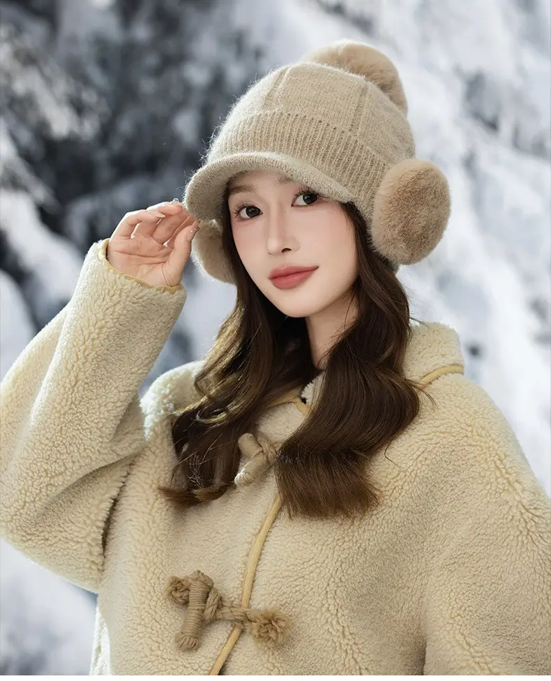 Korean Style Fleece Lined Winter Cap for Women — feature 5