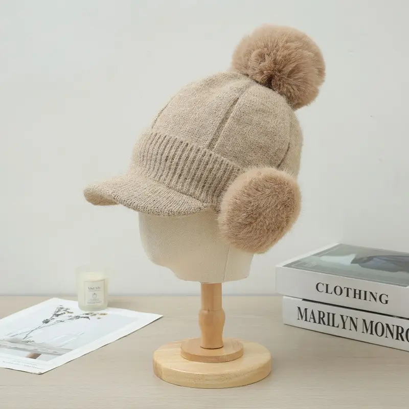 Korean Style Fleece Lined Winter Cap for Women - Image 2