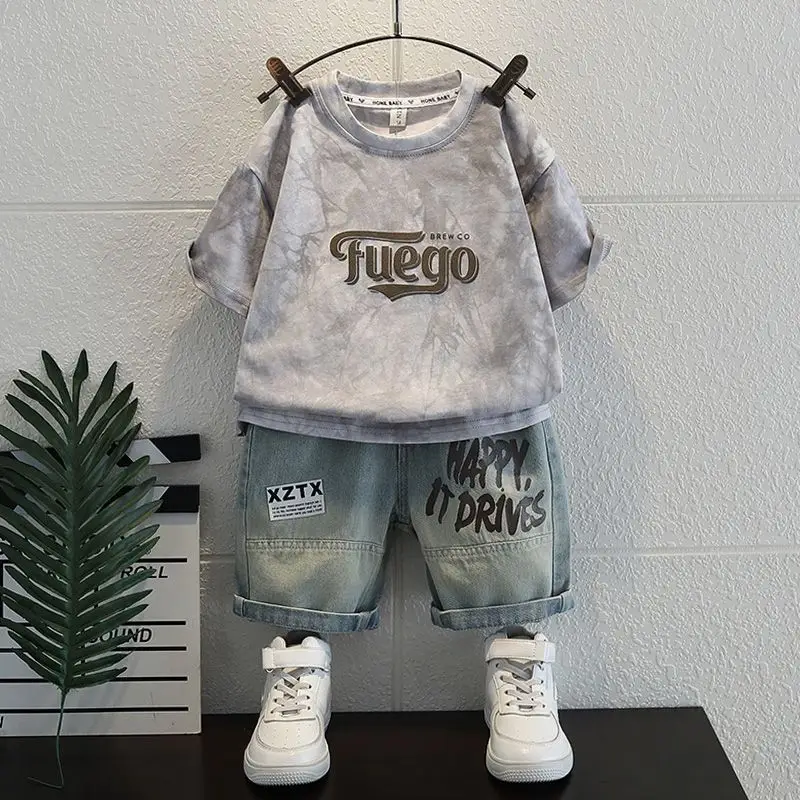 Boys Summer Outfit 2026 Tie-Dye T-Shirt & Shorts Set - Image 6