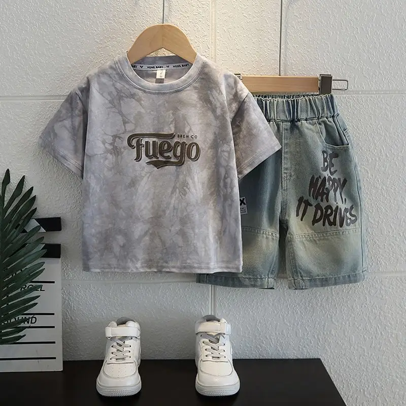 Boys Summer Outfit 2026 Tie-Dye T-Shirt & Shorts Set - Image 7