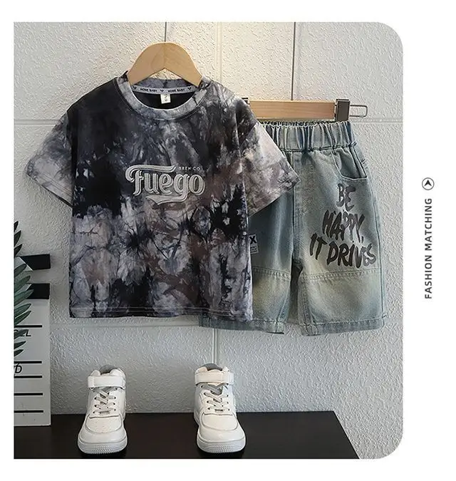 Boys Summer Outfit 2026 Tie-Dye T-Shirt & Shorts Set — feature 12