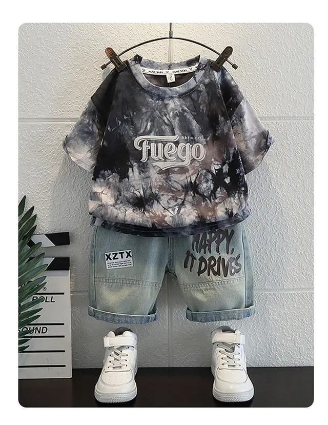 Boys Summer Outfit 2026 Tie-Dye T-Shirt & Shorts Set — feature 9