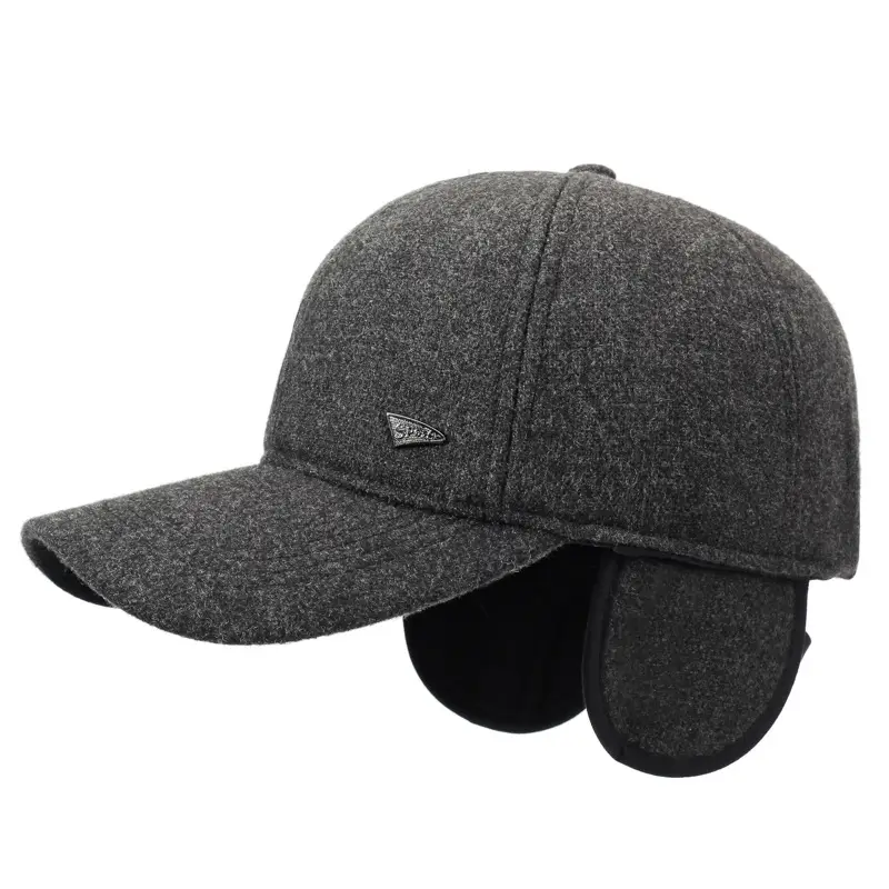 Men's Grey Heather Baseball Cap with Logo - Image 7