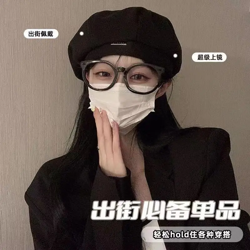 Women's Large Head Circumference Duck Cap Beret Autumn Winter — feature 1
