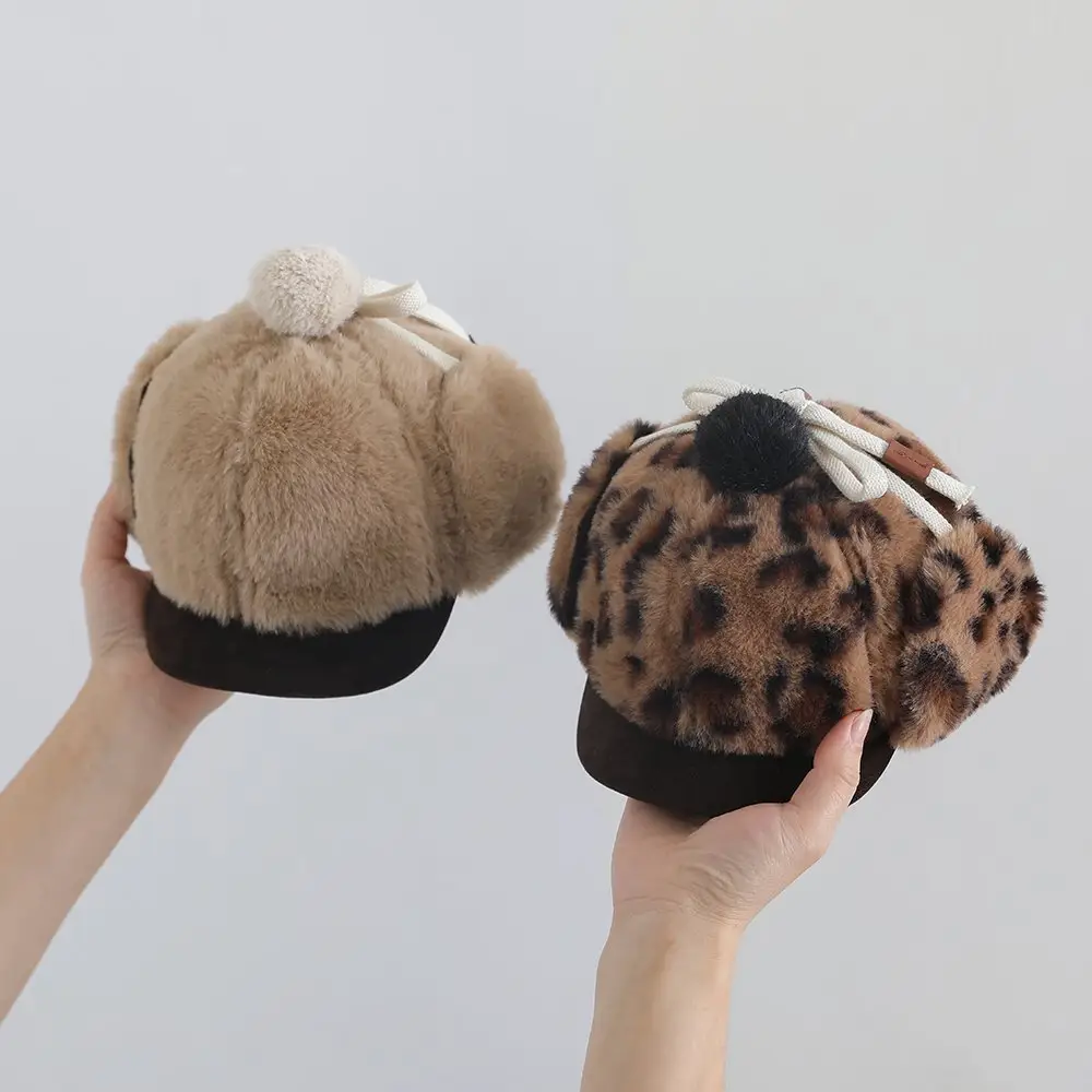 Winter Korean Retro Stuffed Hat for Boys Girls Warm Ear Protection — feature 3