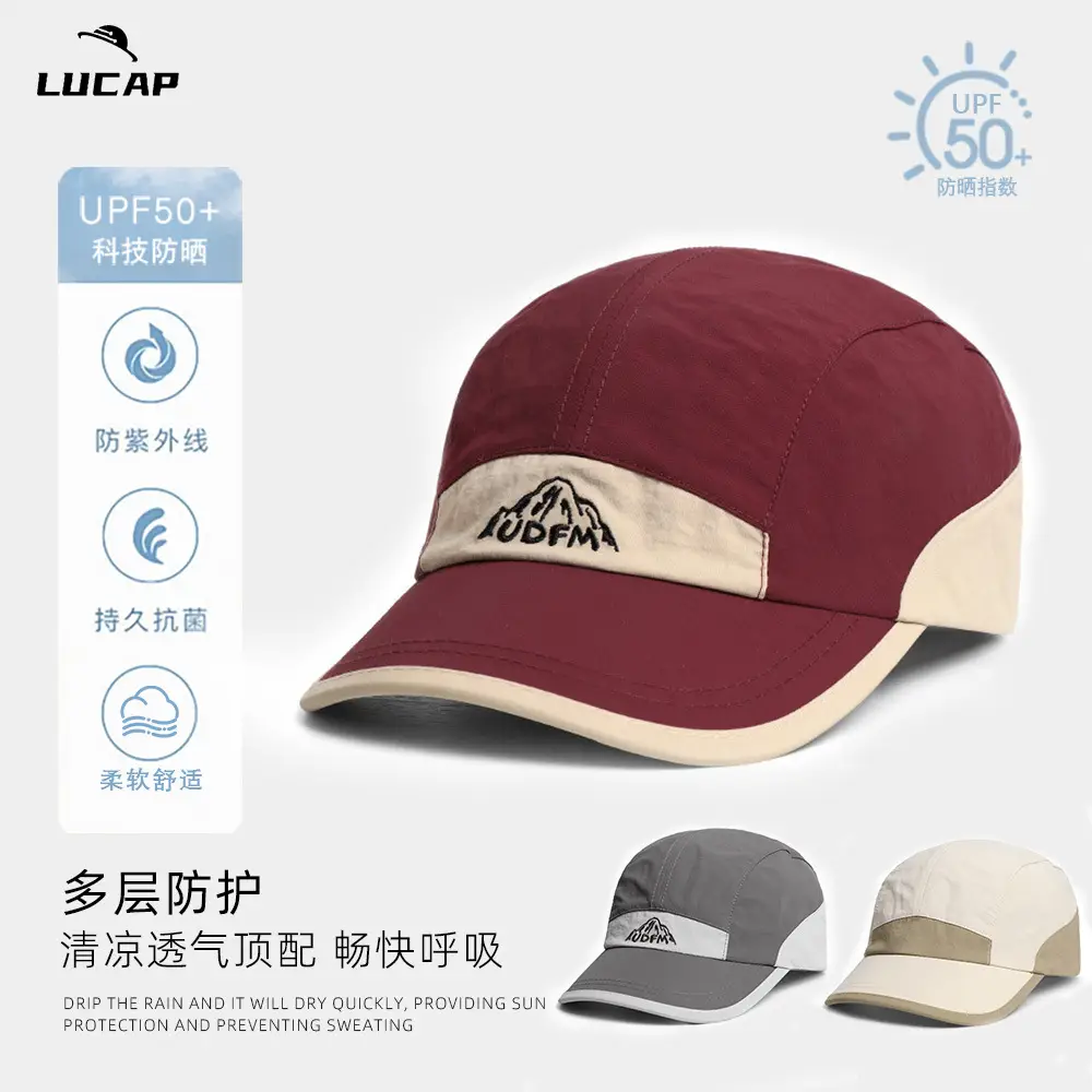 Lucap Black Peaked Baseball Cap Lightweight Carry - Image 15