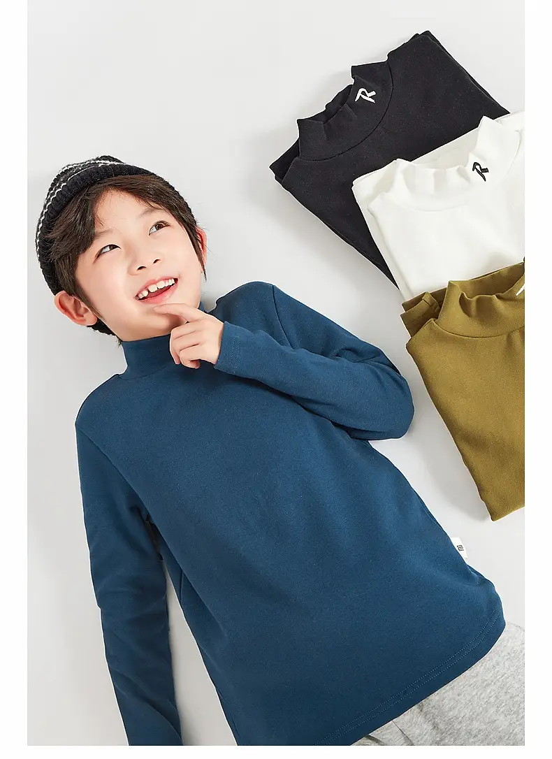 Boys Long Sleeve Warm T-Shirt Blue Winter — feature 19