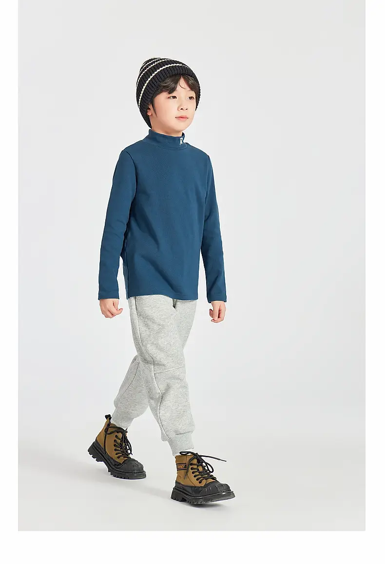 Boys Long Sleeve Warm T-Shirt Blue Winter — feature 22