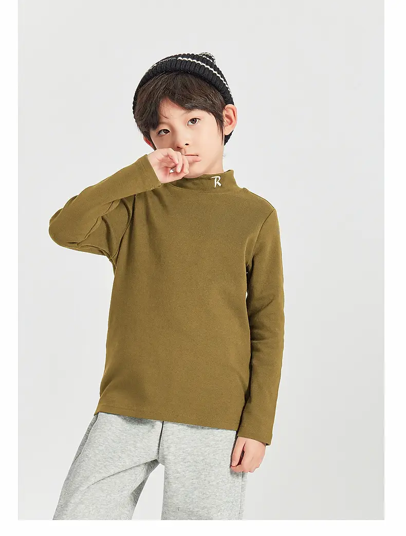 Boys Long Sleeve Warm T-Shirt Blue Winter — feature 39
