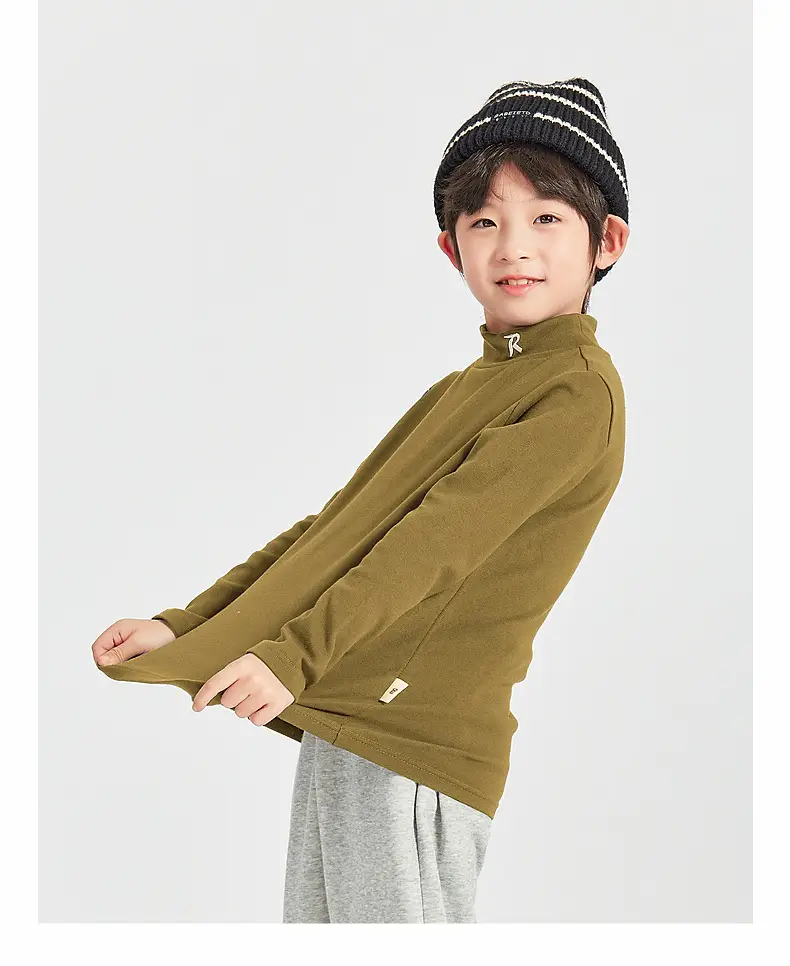Boys Long Sleeve Warm T-Shirt Blue Winter — feature 40