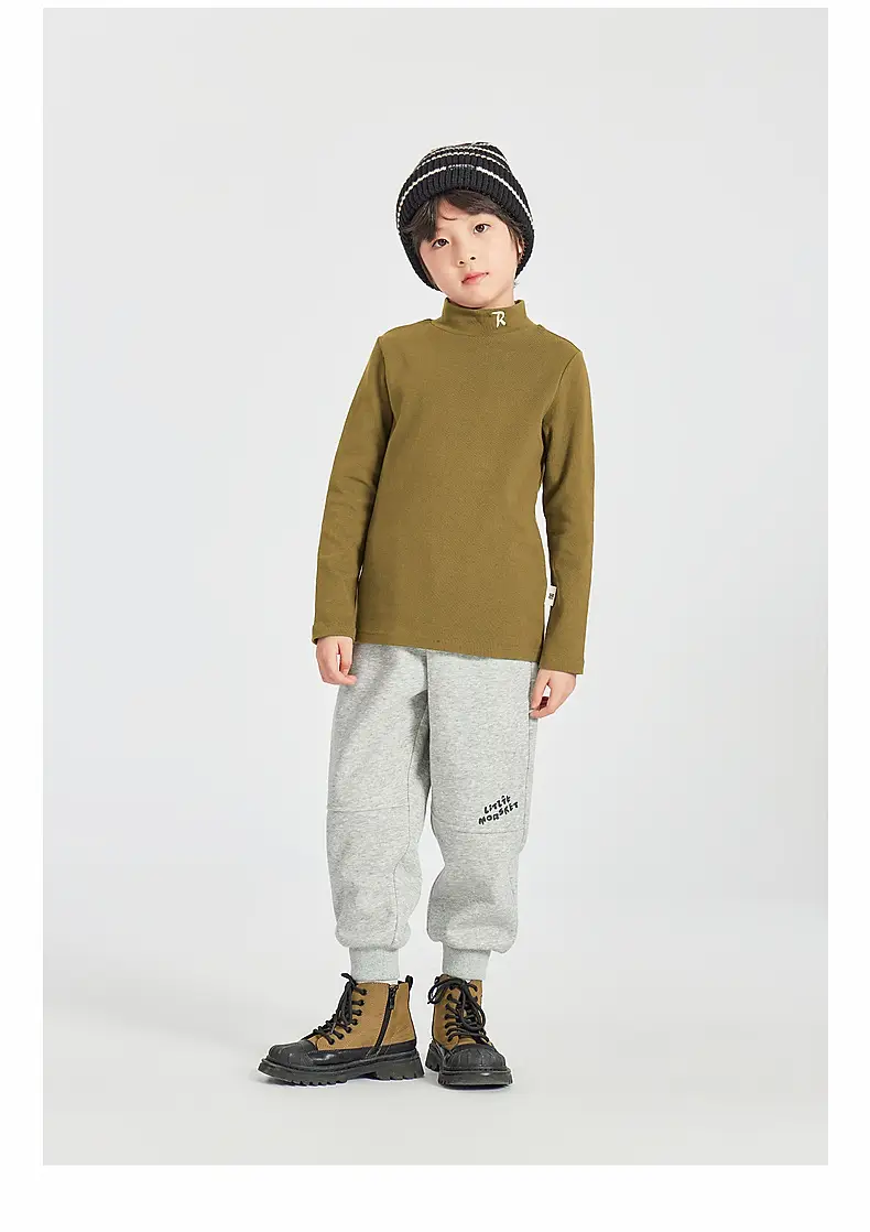 Boys Long Sleeve Warm T-Shirt Blue Winter — feature 45