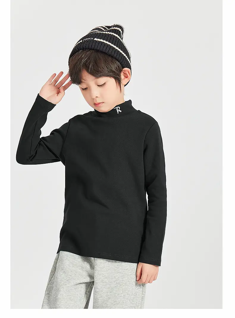 Boys Long Sleeve Warm T-Shirt Blue Winter — feature 50