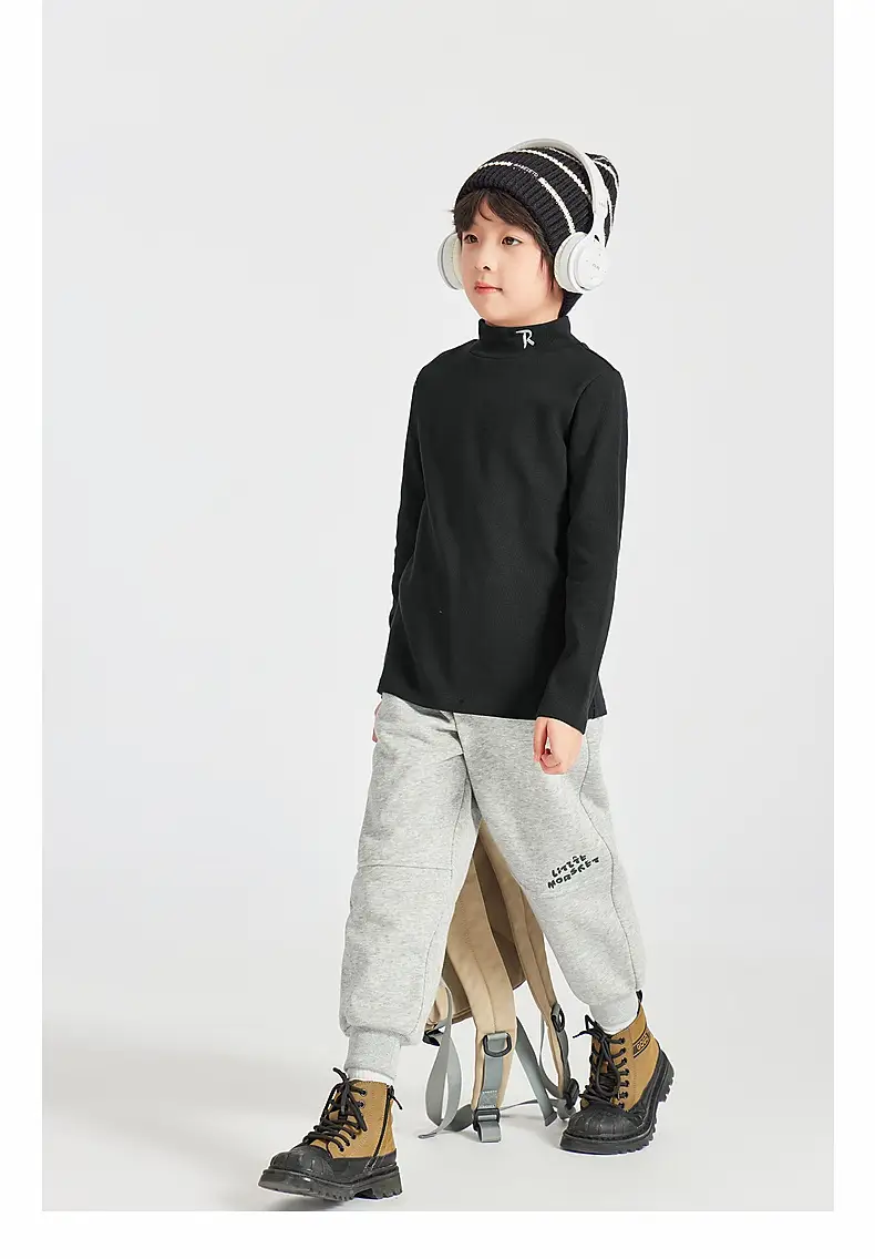 Boys Long Sleeve Warm T-Shirt Blue Winter — feature 52
