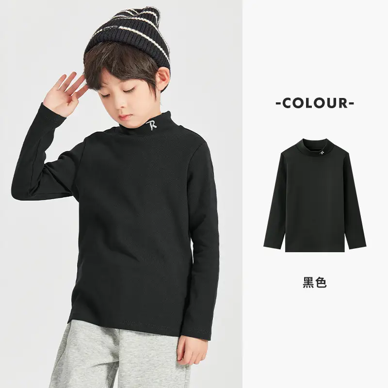 Boys Long Sleeve Warm T-Shirt Blue Winter