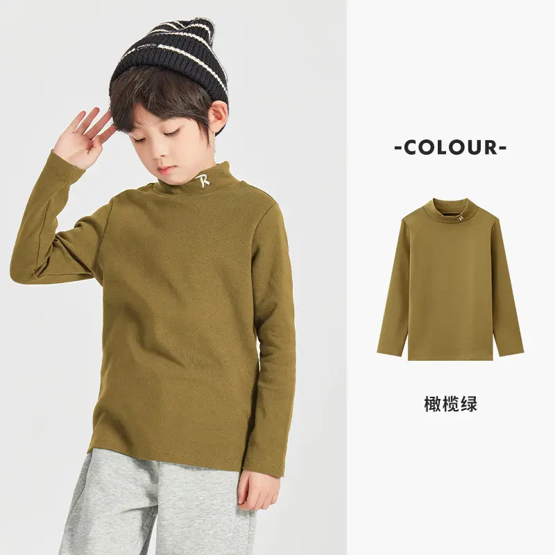 Boys Long Sleeve Warm T-Shirt Blue Winter