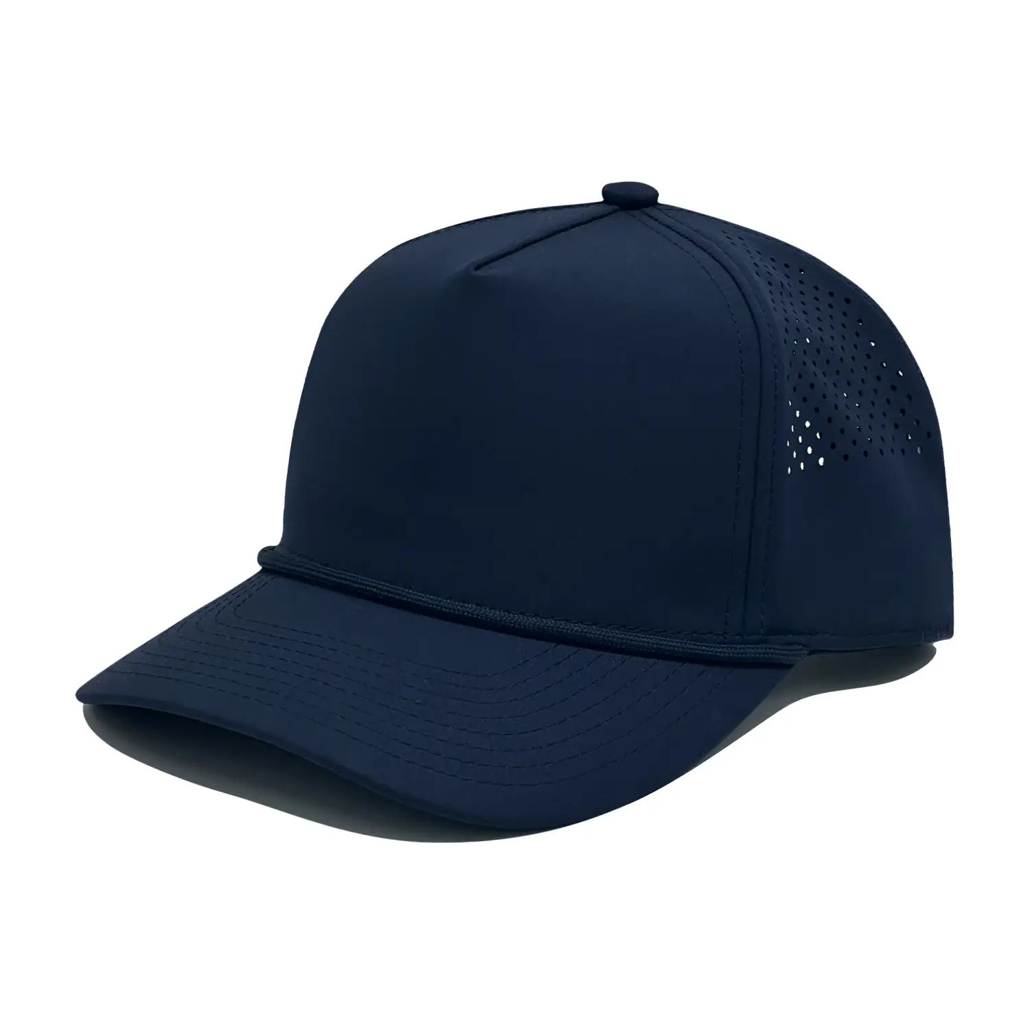 Blue Mesh Golf Cap with Peaked Design - Image 3