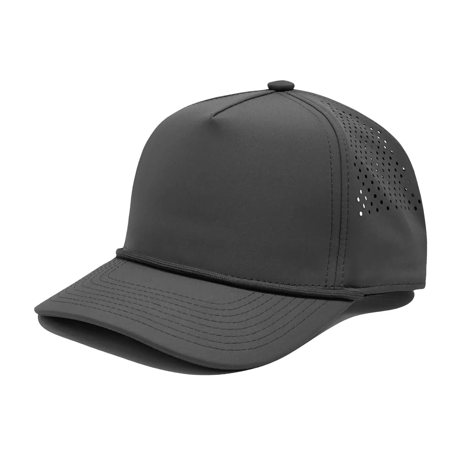 Blue Mesh Golf Cap with Peaked Design - Image 5