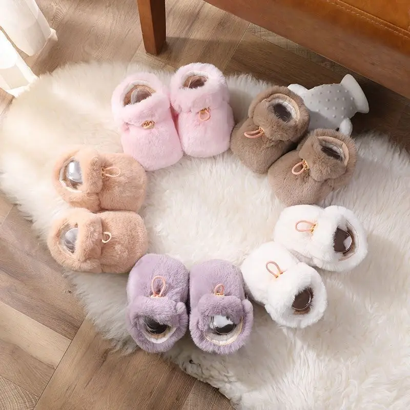 Red Velvet Toddler Shoes for Winter Warmth