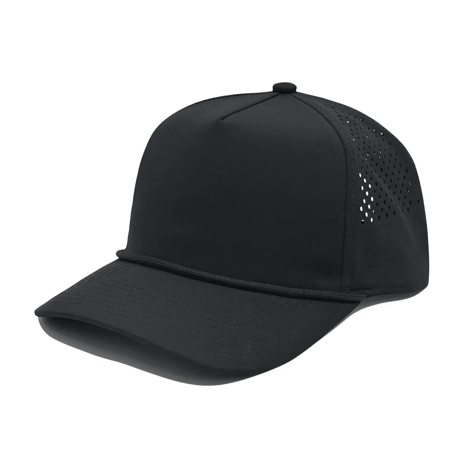 Black 5-Piece Golf Cap Sun Protective Quick Dry - Image 4