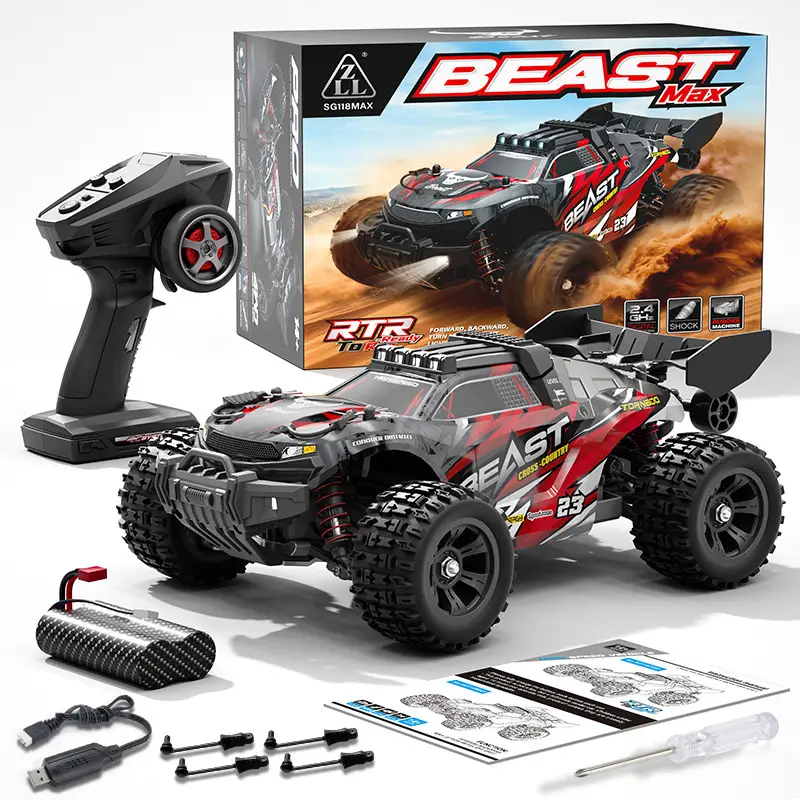 Factory Sg118 Remote Control Rc Big-Wheel Climbing High-Speed Off-Road Vehicle 1:18 Full Scale Professional Remote Control Four-Wheel Drive Remote Control