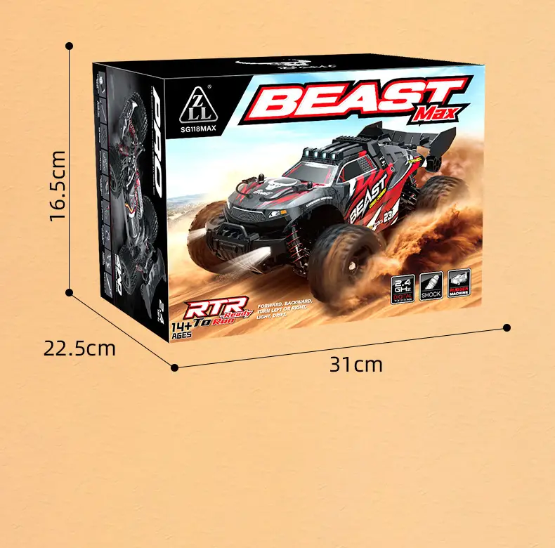 Factory Sg118 Remote Control Rc Big-Wheel Climbing High-Speed Off-Road Vehicle 1:18 Full Scale Professional Remote Control Four-Wheel Drive Remote Control — feature 30