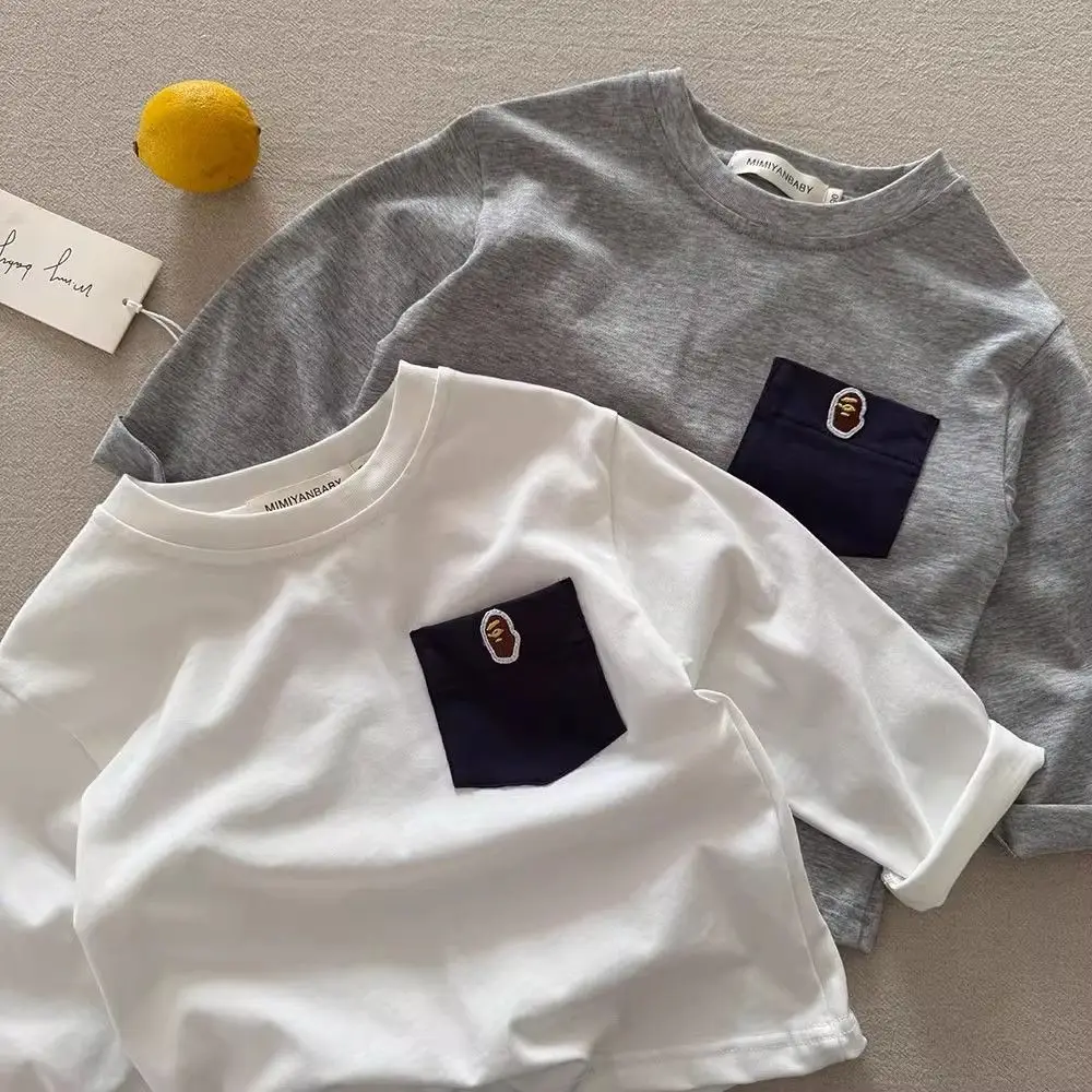 Children's Cartoon T-Shirt Boys 2025 Spring Autumn Pocket Design — feature 12