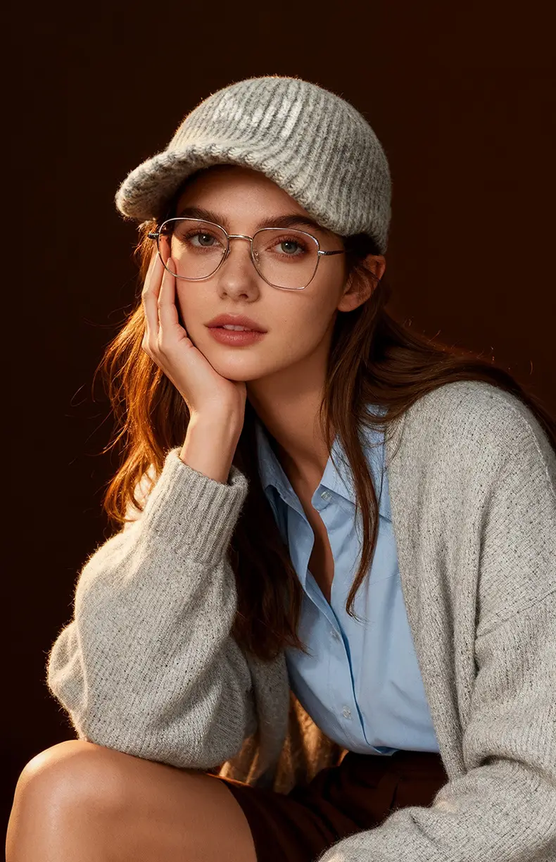 Women Korean Style Wool Knitted Beanie Black — feature 11