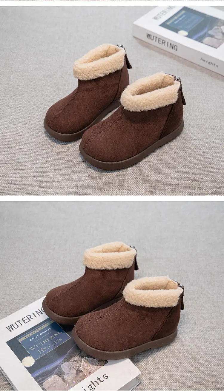Baby Fleece Boots Brown Winter Warm Anti-Slip — feature 11